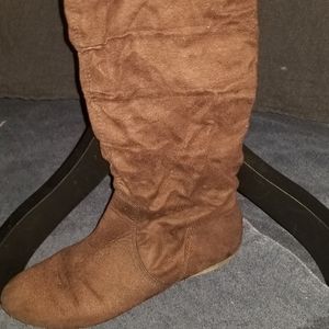 Womens Brown Suede Tall Boots